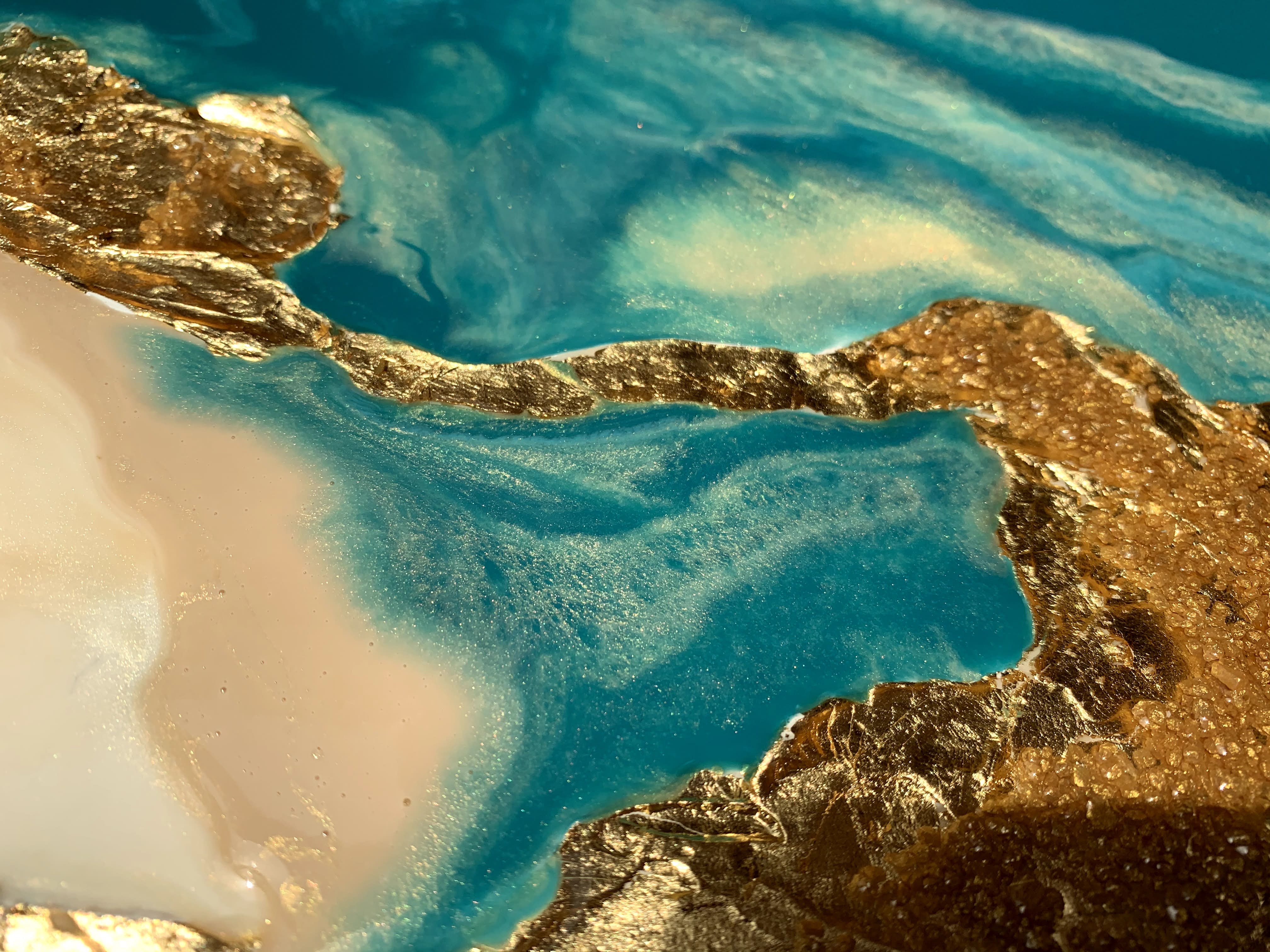 Obsidian I — dark resin texture artwork