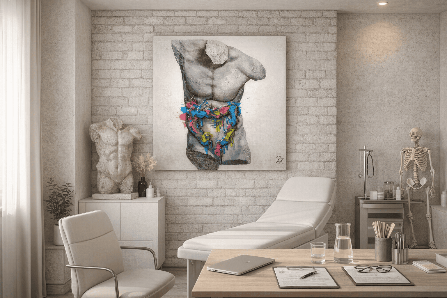Apollo II — figurative mixed media artwork